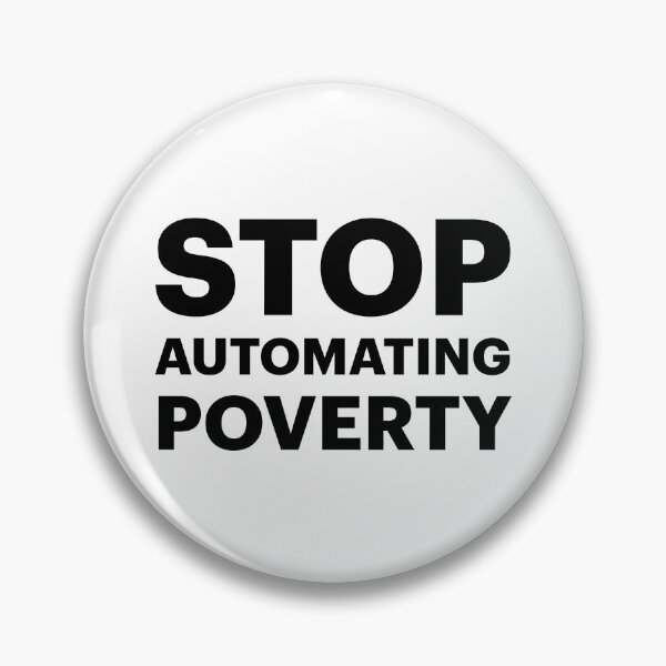 Item preview, STOP AUTOMATING POVERTY | Anti-AI Saying (Black Text) designed and sold by STUDIO-72.