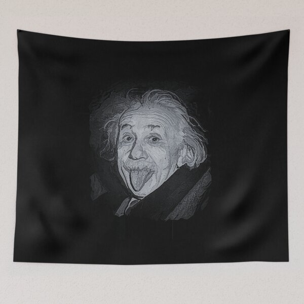 Item preview,  Albert Einstein poking out his tongue spooky version designed and sold by stevepaint.