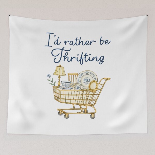 Item preview, I'd Rather Be Thrifting Vintage designed and sold by CapSoulCo.
