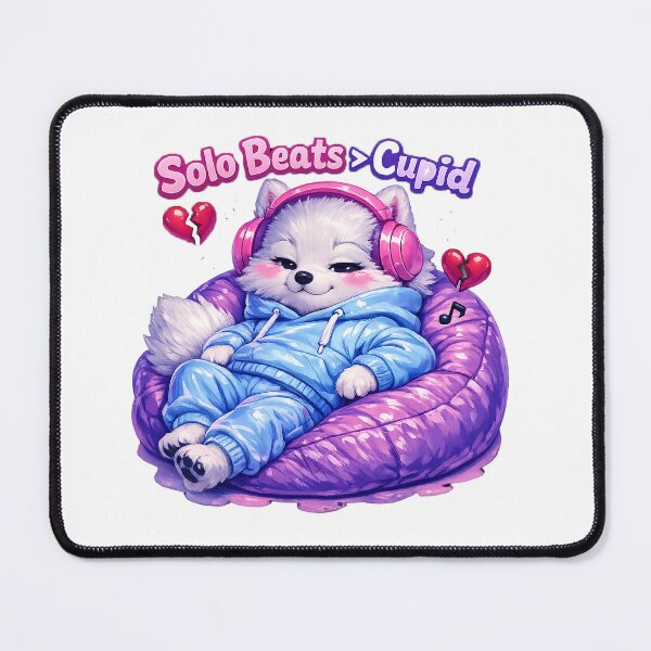 Item preview, Arctic Fox Chooses Music Over Romance – Solo Beats Premium Glossy Sticker designed and sold by ARTCREATESHOP.
