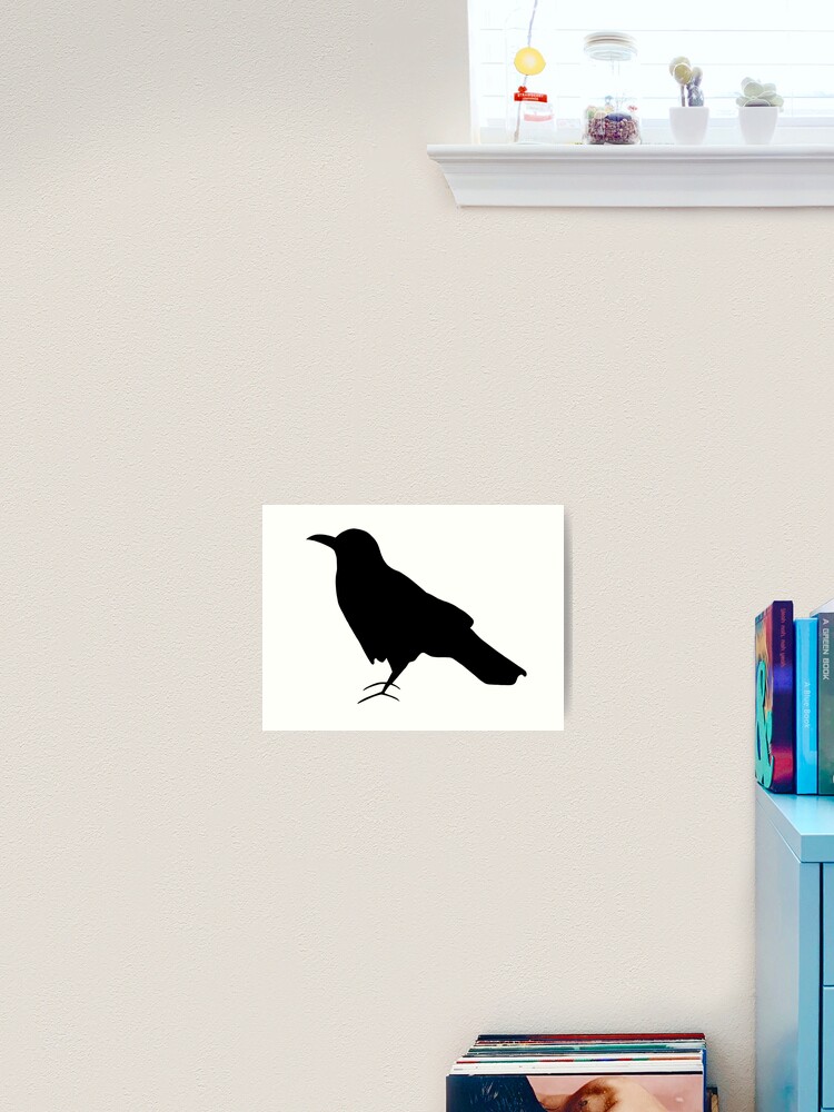 Thumbnail 2 of 3, Art Print, Crow side profile  designed and sold by RumbleJacque.