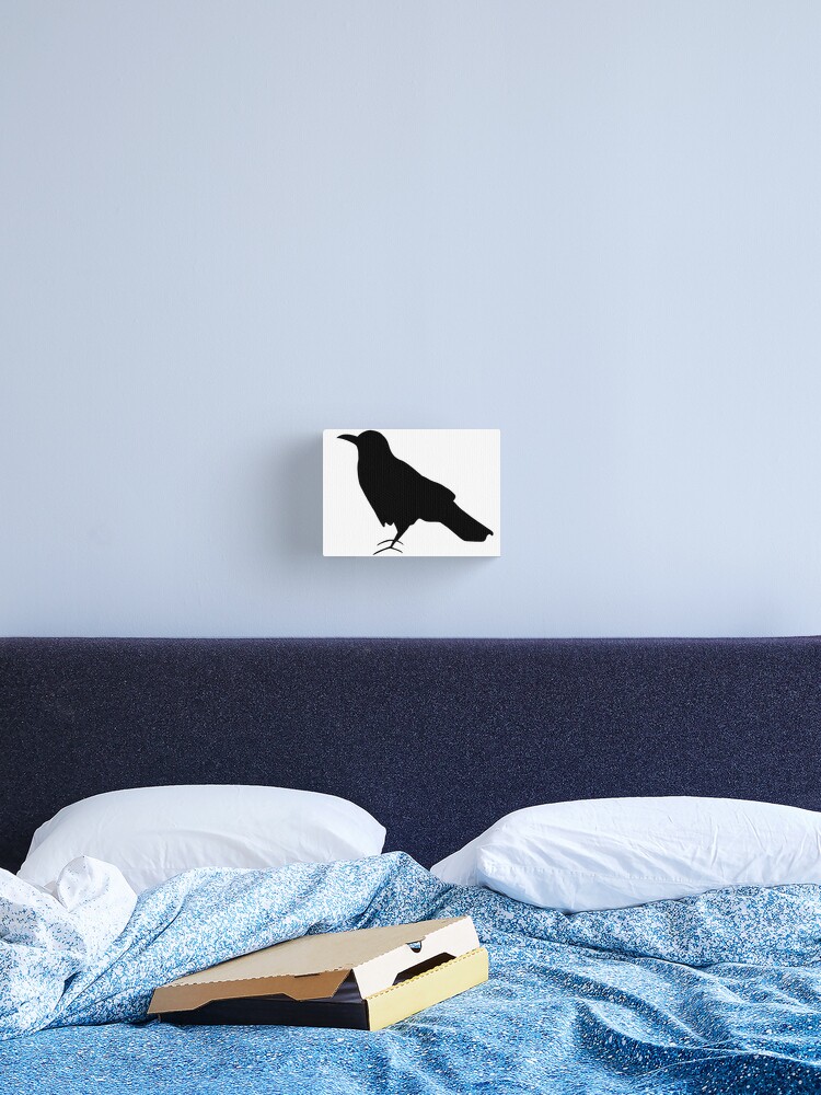 Thumbnail 2 of 3, Canvas Print, Crow side profile  designed and sold by RumbleJacque.