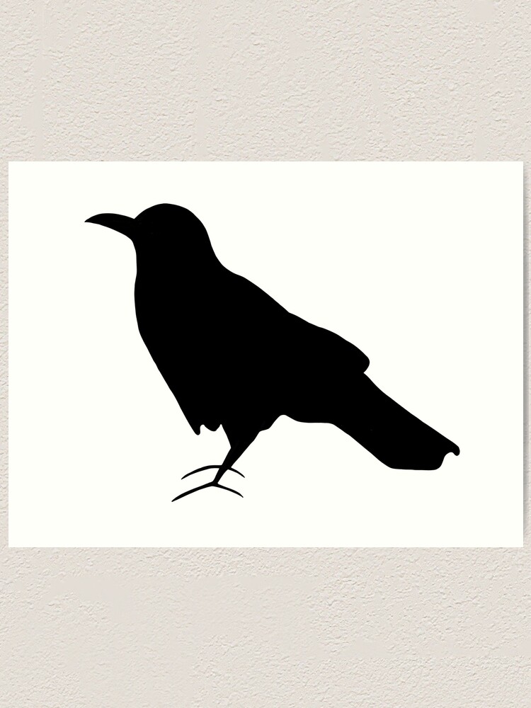 Thumbnail 1 of 3, Art Print, Crow side profile  designed and sold by RumbleJacque.