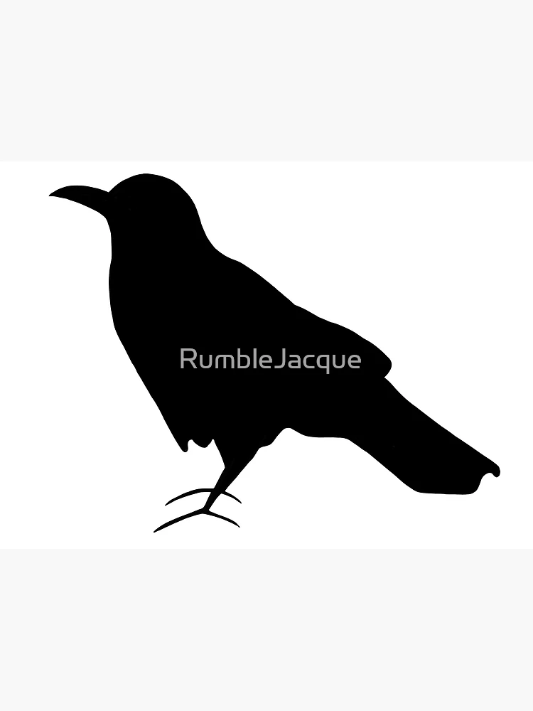 Thumbnail 3 of 3, Art Print, Crow side profile  designed and sold by RumbleJacque.