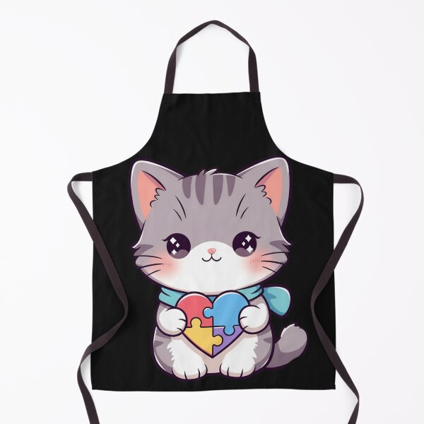 Item preview, Cat Autism Awareness Puzzle Heart Neurodiversity Support designed and sold by GrumpySableye.