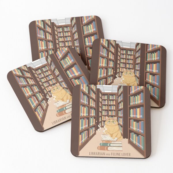 Item preview, The Scholarly Librarian: Ginger Cat in the Library designed and sold by VibranPalette.