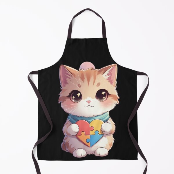 Item preview, Autism Awareness Cat Puzzle Heart Support designed and sold by GrumpySableye.