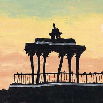 Artwork thumbnail, Brighton's Bandstand at Sunset by Aidas-art