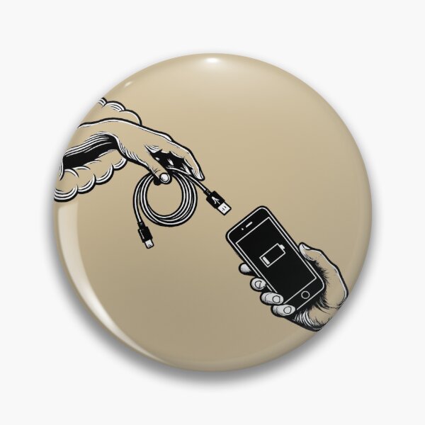 Item preview, Divine Salvation - Funny Phone Charger Art Meme Relatable Renaissance designed and sold by VibeMax.