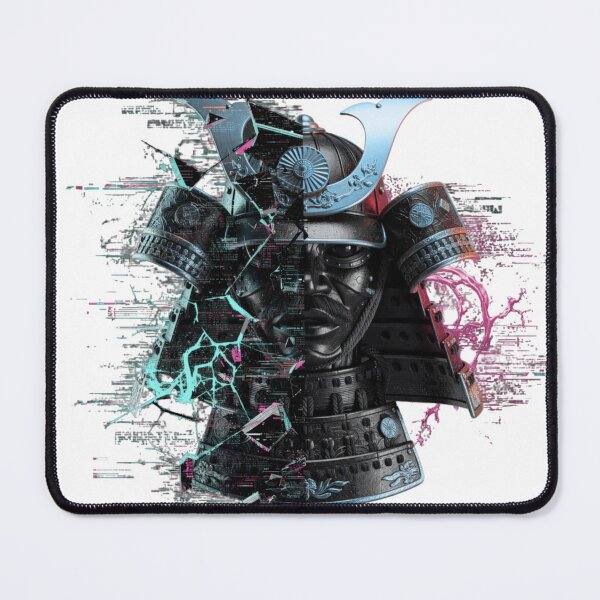 Item preview, Glitch Samurai Helmet - Cyberpunk Kabuto Warrior designed and sold by StickerGlitch.