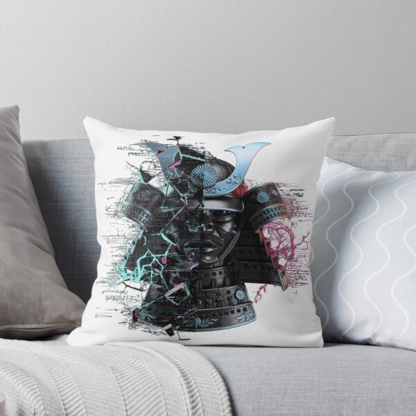 Item preview, Glitch Samurai Helmet - Cyberpunk Kabuto Warrior designed and sold by StickerGlitch.
