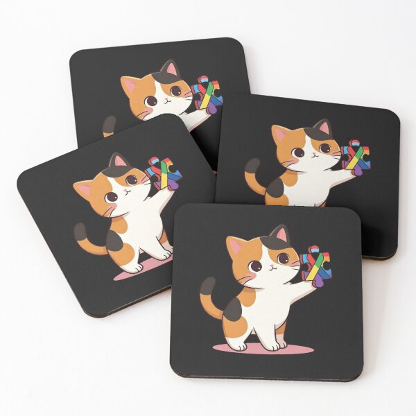 Item preview, Calico Cat Autism Awareness Puzzle Piece Neurodiversity Support designed and sold by GrumpySableye.