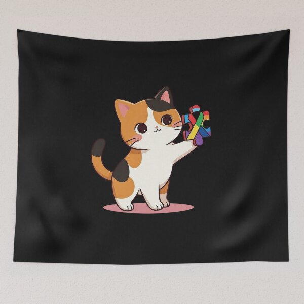 Item preview, Calico Cat Autism Awareness Puzzle Piece Neurodiversity Support designed and sold by GrumpySableye.