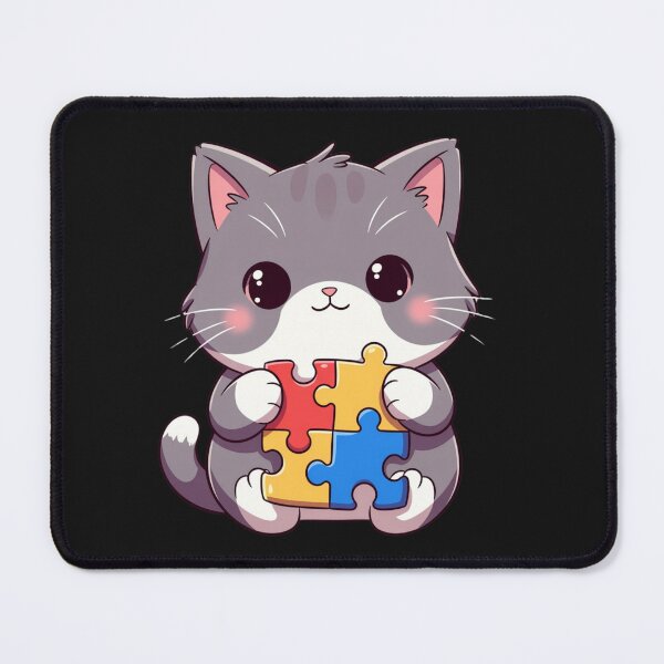 Item preview, Cat Puzzle Piece Autism Awareness Support Neurodiversity designed and sold by GrumpySableye.