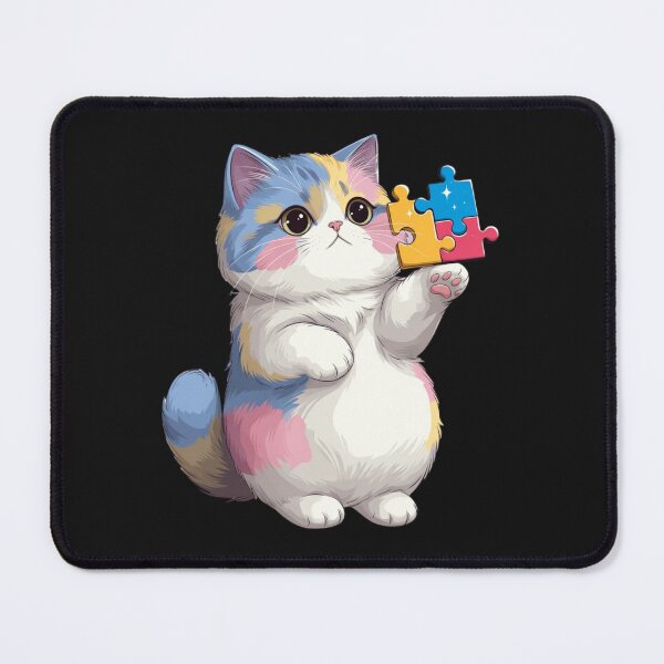Item preview, Autism Awareness Cat Puzzle Pieces Neurodiversity Support designed and sold by GrumpySableye.