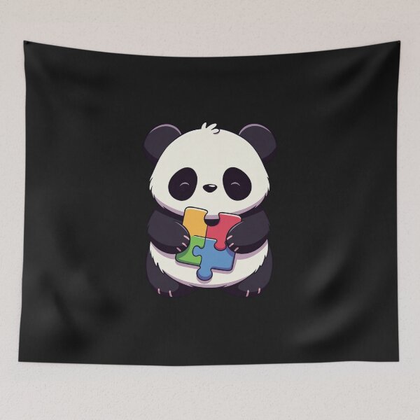 Item preview, Panda Autism Awareness Puzzle Piece Supporter designed and sold by GrumpySableye.