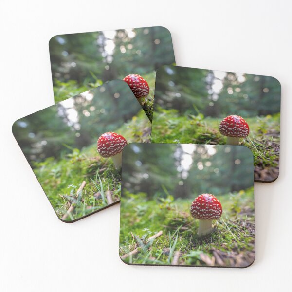 Item preview, Fly agaric mushroom among grass designed and sold by Imagerisium.