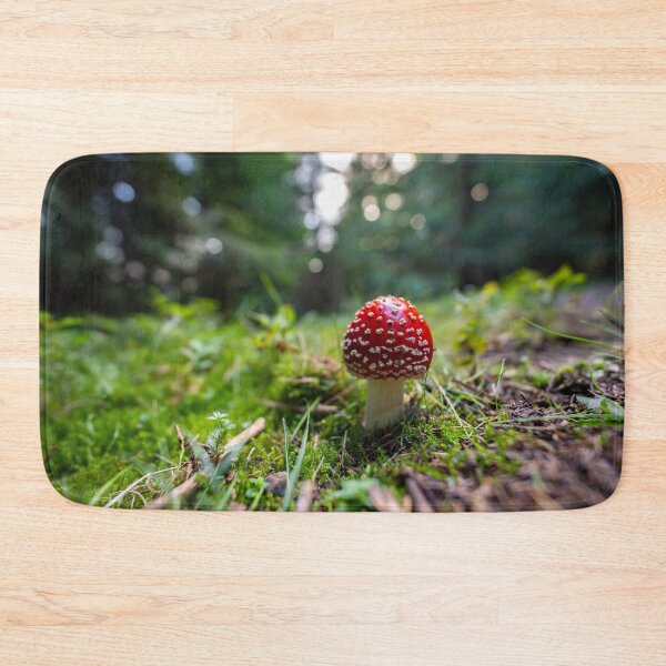 Item preview, Fly agaric mushroom among grass designed and sold by Imagerisium.
