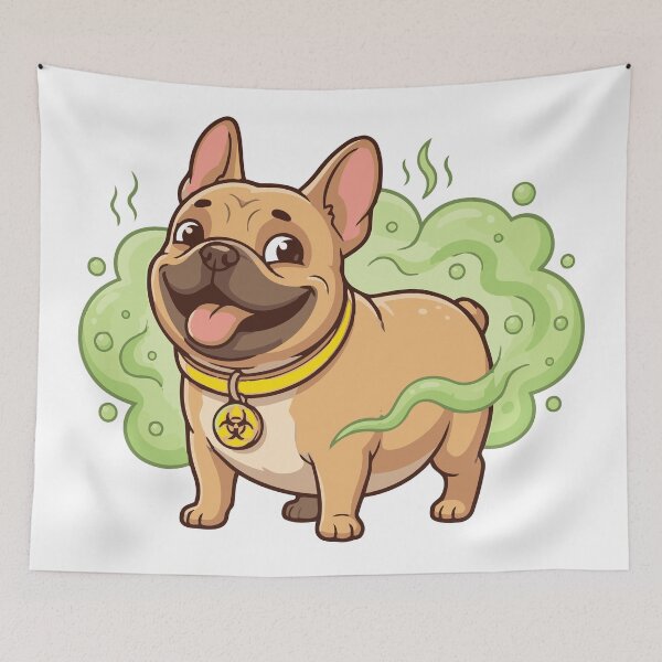 Item preview, Toxic Gas Warning French Bulldog Biohazard Symbol designed and sold by Petzzz.