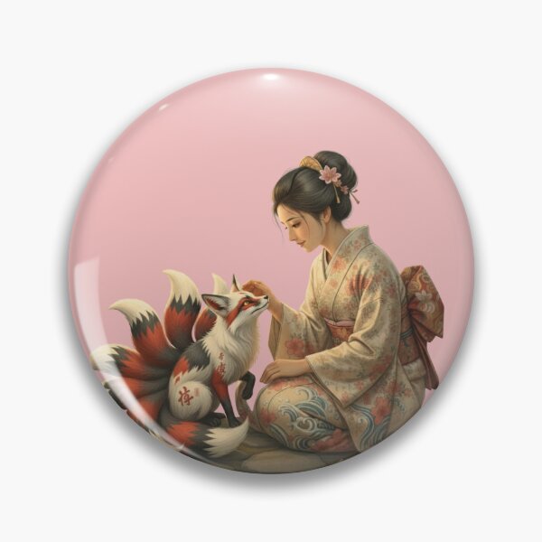 Item preview, Japanese Geisha and Seven Tiled Kitsune  designed and sold by SakuraVibes.