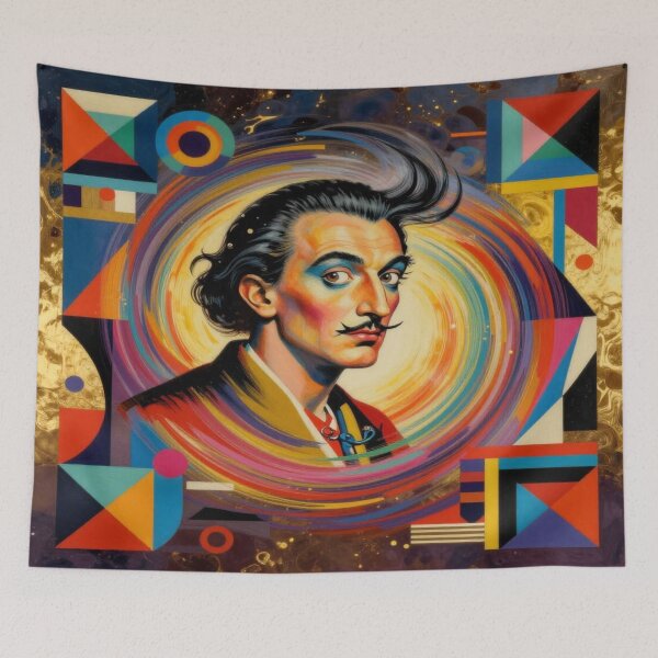 Item preview, Surreal Portrait Art with Bold Colors and Modern Geometric Fusion designed and sold by FotoworldEdel.