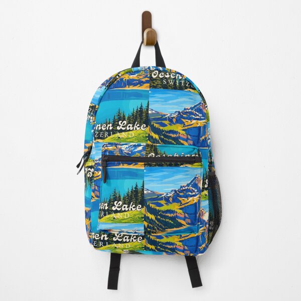 Item preview, Oeschinen Lake in Switzerland, Vintage Art Travel Landscape designed and sold by MaateoDesign.