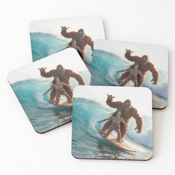Item preview, Bigfoot Surfing with a Beach Buddy – Epic Wave Ride designed and sold by LintonGriffin.