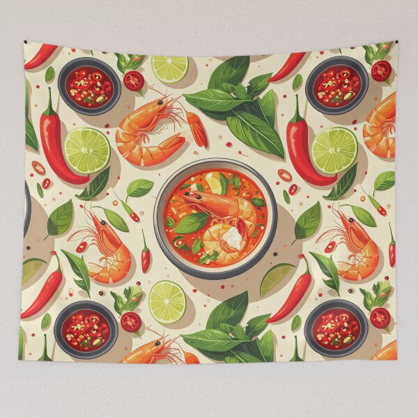 Item preview, Tom Yum Thai Food Pattern designed and sold by MIXER'07.