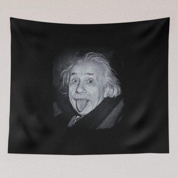 Item preview,  Albert Einstein poking out his tongue designed and sold by stevepaint.