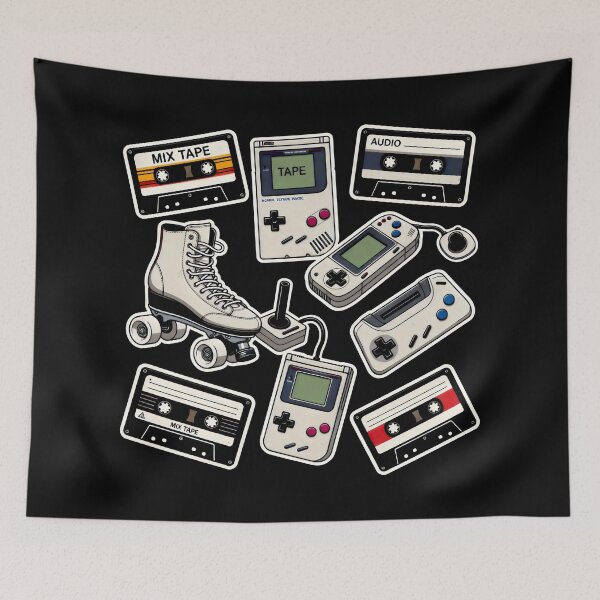 Item preview, Nostalgic 90s Arcade Pattern Retro Video Game Aesthetic designed and sold by SplashTastic.