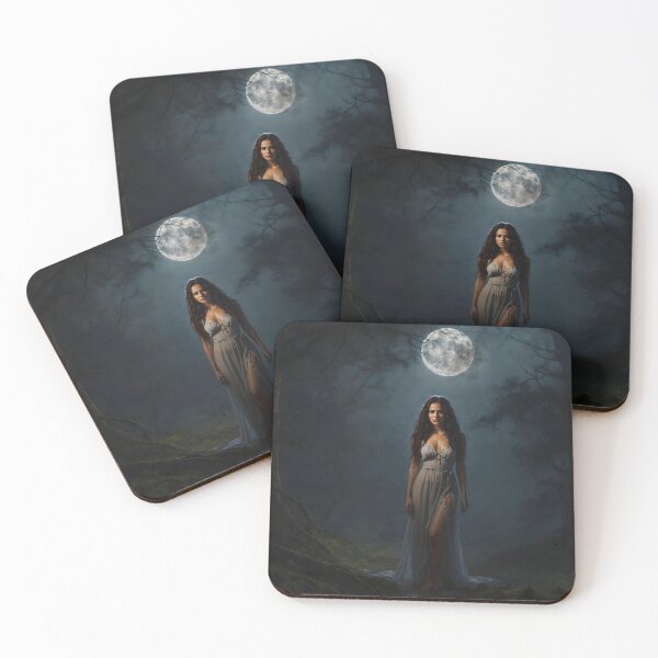 Item preview, Moonlit Enchantress – Dark Fantasy Forest Portrait designed and sold by ShadeScapeArt.