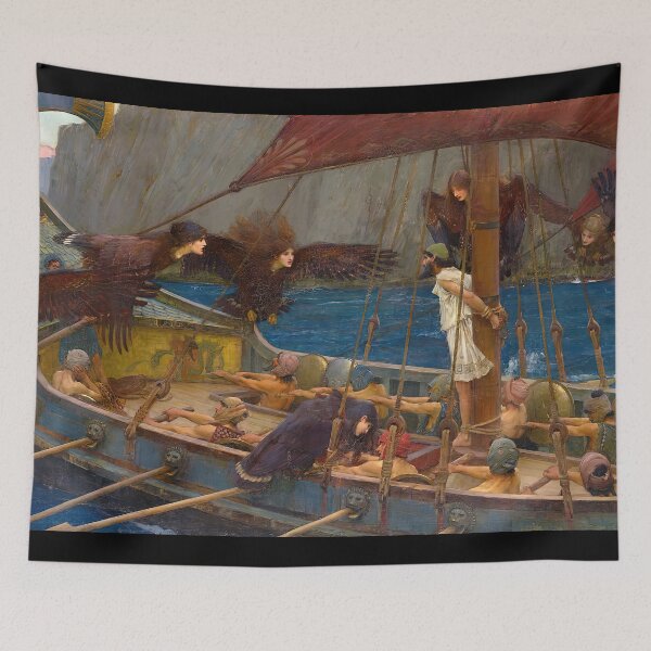 Item preview, Ulysses Sirens Odyssey Greek Mythology Art designed and sold by Retr0Tshirts.