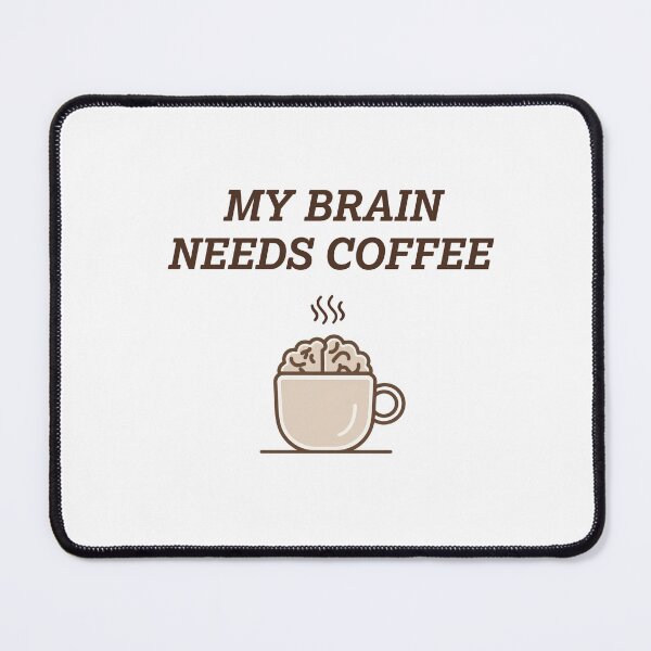 Item preview, My brain needs coffee. A minimalist cozy design for those who cherish quiet moments, gentle rituals, and peaceful starts to the day. designed and sold by ArtFairy38.