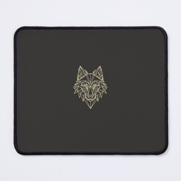 Item preview, Geometric Golden Wolf Head Sacred Geometry Art designed and sold by NEØS.
