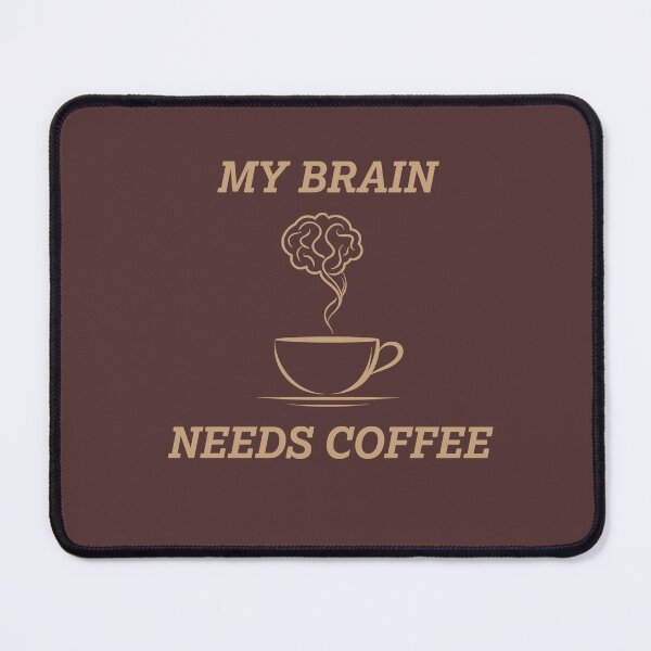 Item preview, My brain needs coffee. A minimalist cozy design for those who cherish quiet moments, gentle rituals, and peaceful starts to the day. designed and sold by ArtFairy38.