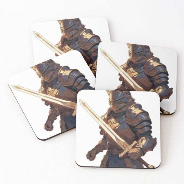 Item preview, Warrior cat with its beautiful armor and sword designed and sold by UrbanView.