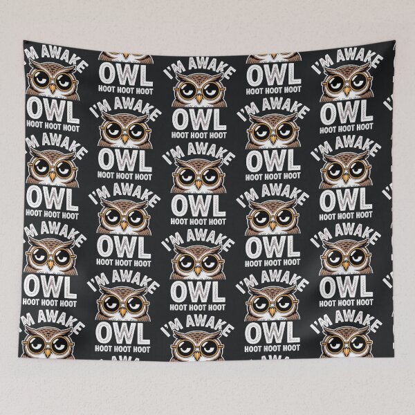 Item preview, Funny Sarcastic Owl Meme – I’m Awake Night Humor designed and sold by Taans-Creation.
