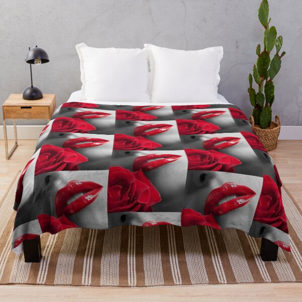 Item preview, Red Lips and Rose designed and sold by Dreamy Armine Art.