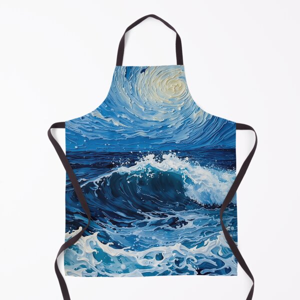 Item preview, Van Gogh Style Ocean Wave Landscape designed and sold by Glitchart66.