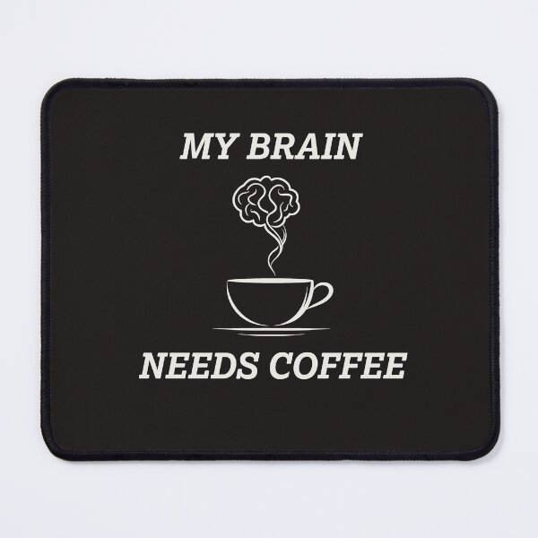 Item preview, My brain needs coffee. A minimalist cozy design for those who cherish quiet moments, gentle rituals, and peaceful starts to the day. designed and sold by ArtFairy38.