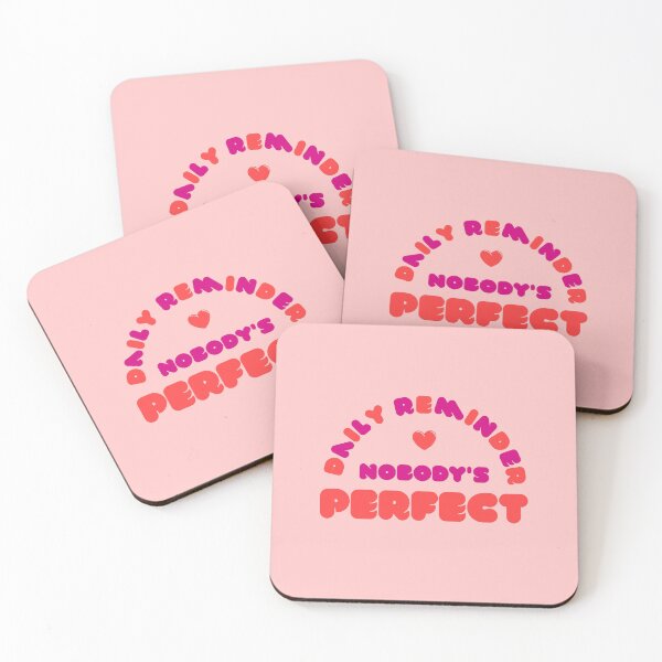 Item preview, DAILY REMINDER... NOBODY'S PERFECT | RED AND PINK designed and sold by thehappyintrovert .