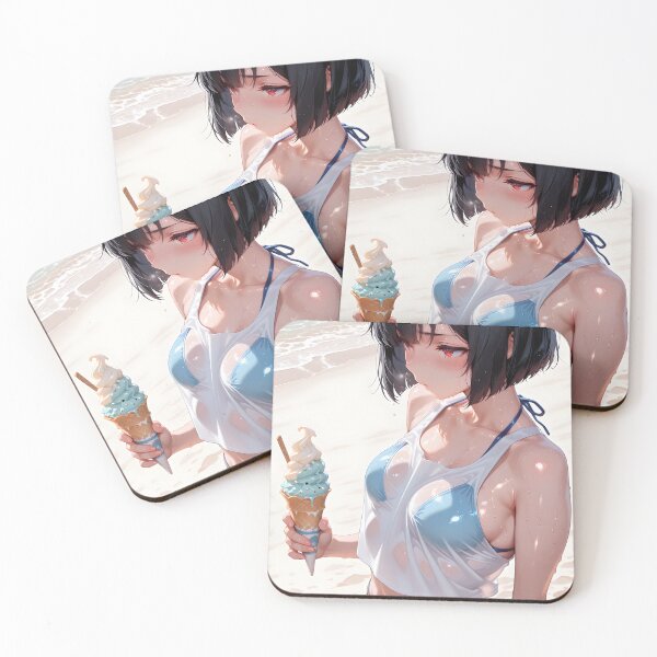 Item preview, Girl Enjoying Ice Cream At The Beach designed and sold by DrNoSkill.