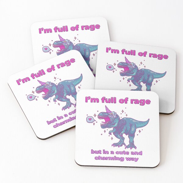 Item preview, I'm full of rage but in a cute and charming way t-rex designed and sold by BoldBunnyFI.