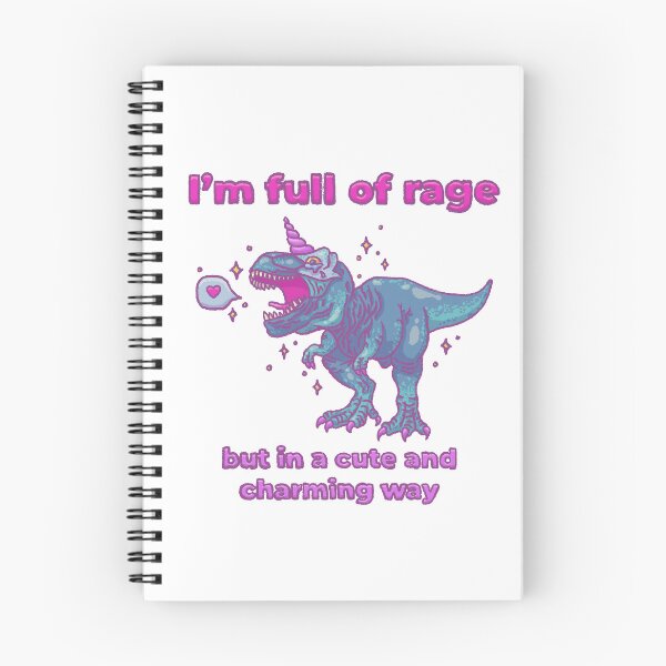 Item preview, I'm full of rage but in a cute and charming way t-rex designed and sold by BoldBunnyFI.