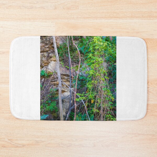 Item preview, Overgrown Garden Wall With Vines, Branches, and Rough Stone Texture designed and sold by Nmallia.