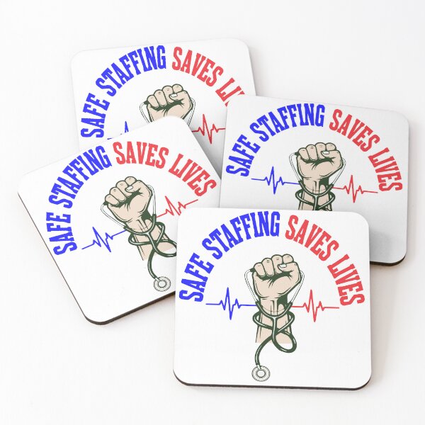 Item preview, Safe Staffing Saves Lives - Nurse Patient Ratio Union Art designed and sold by CrewGifted.