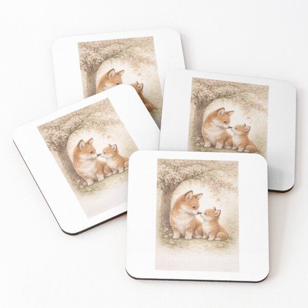 Item preview, Corgi mum and baby under the tree   designed and sold by Anmind.
