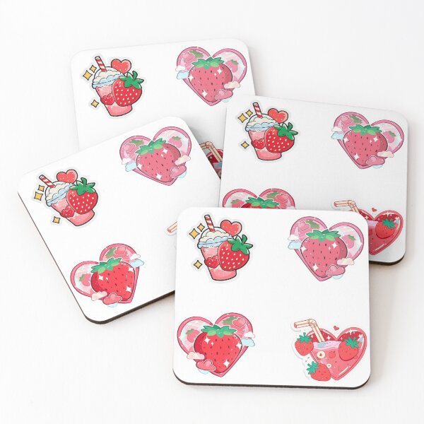 Item preview, Mini Strawberry milkshake sticker sheet designed and sold by MendaciousMina.