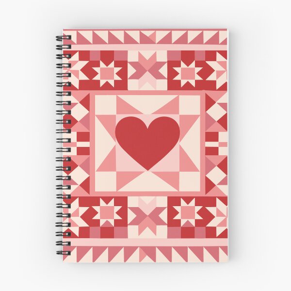 Item preview, Heart Quilt Block – Geometric Patchwork Valentine Pattern designed and sold by Loving Nature Gifts.