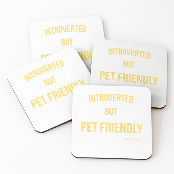 Item preview, Funny Introvert Quote – Introverted but Pet Friendly designed and sold by ShopInkline.